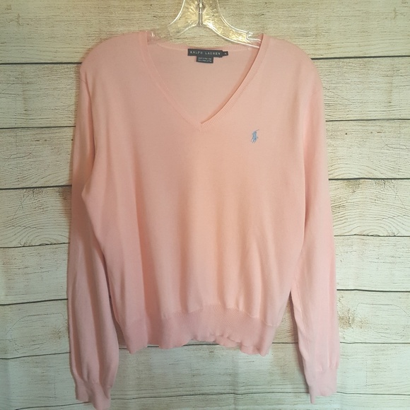Ralph Lauren Sweaters - Ralph Lauren pink knit sweater XL